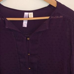 Anthropologie: Alya purple sheer top